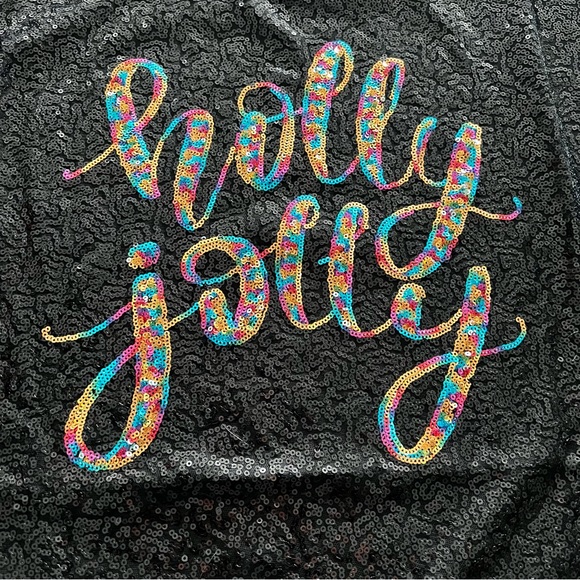 Sequin FESTIVE ‘Holly Jolly' Sequin Holiday Dress Large Fits Oversized - Picture 5 of 14